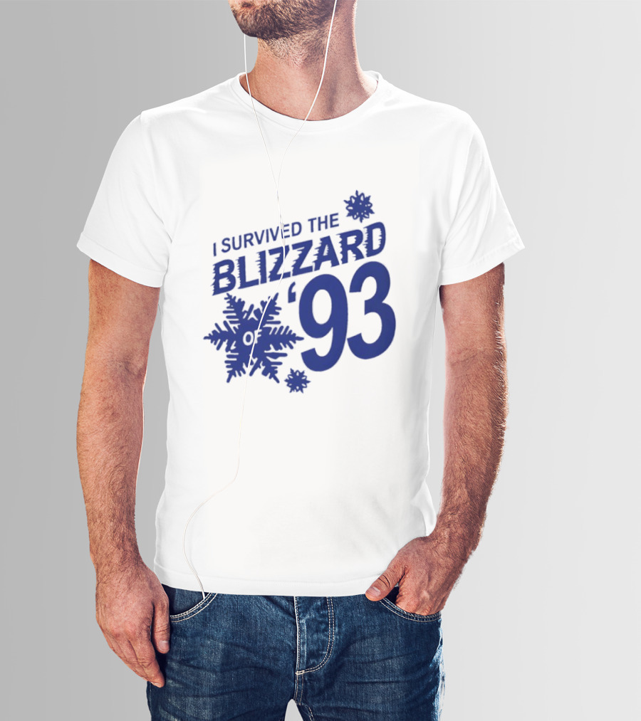 I Survived The Blizzard '93 Snowflake T-Shirt