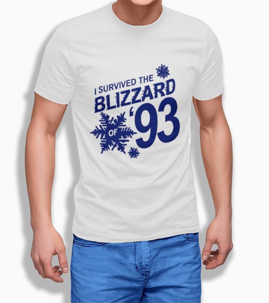 I Survived The Blizzard '93 Snowflake T-Shirt