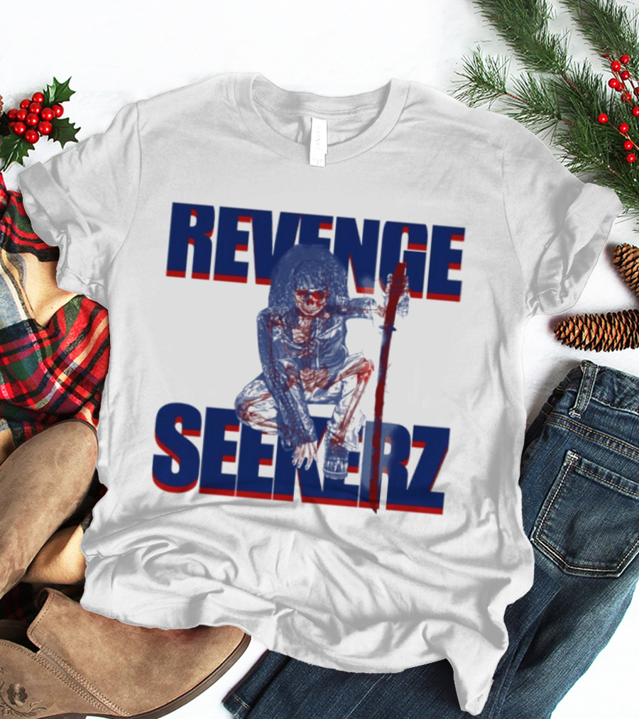 Revenge Seekerz Skeleton Horror Creepy Skeleton Warrior T-Shirt