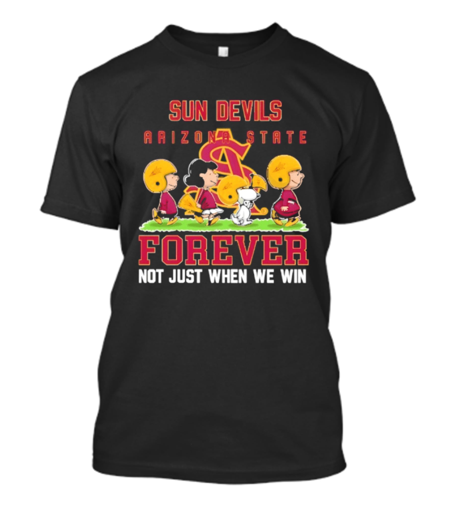 Arizona State Sun Devils Peanuts Characters Forever Not Just When We Win T-Shirt