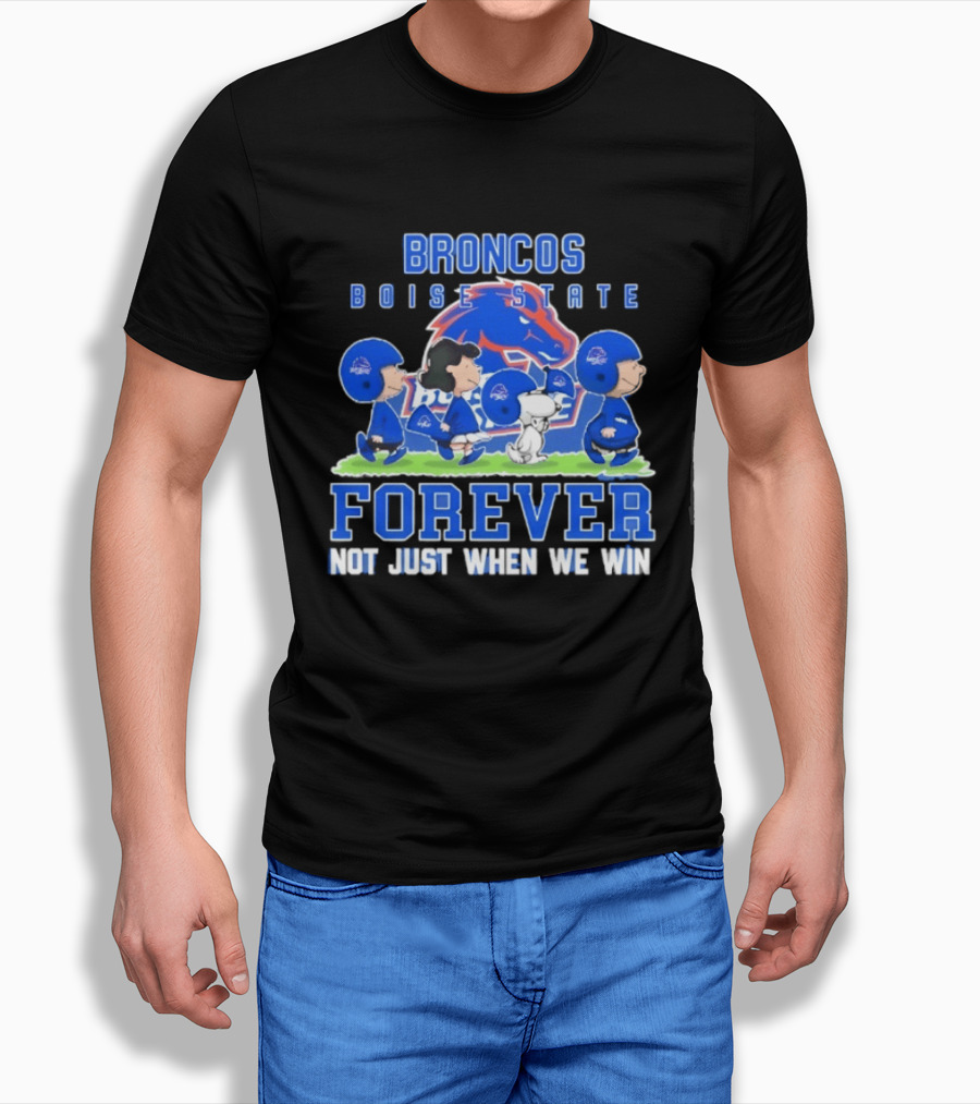 Boise State Broncos Peanuts Characters Loyalty Forever Winning T-Shirt