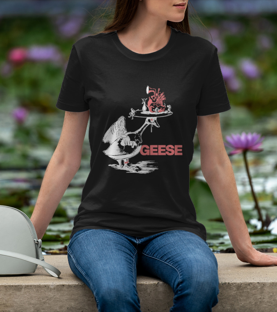 Geese Hieronymus Bosch Style Heart T-Shirt