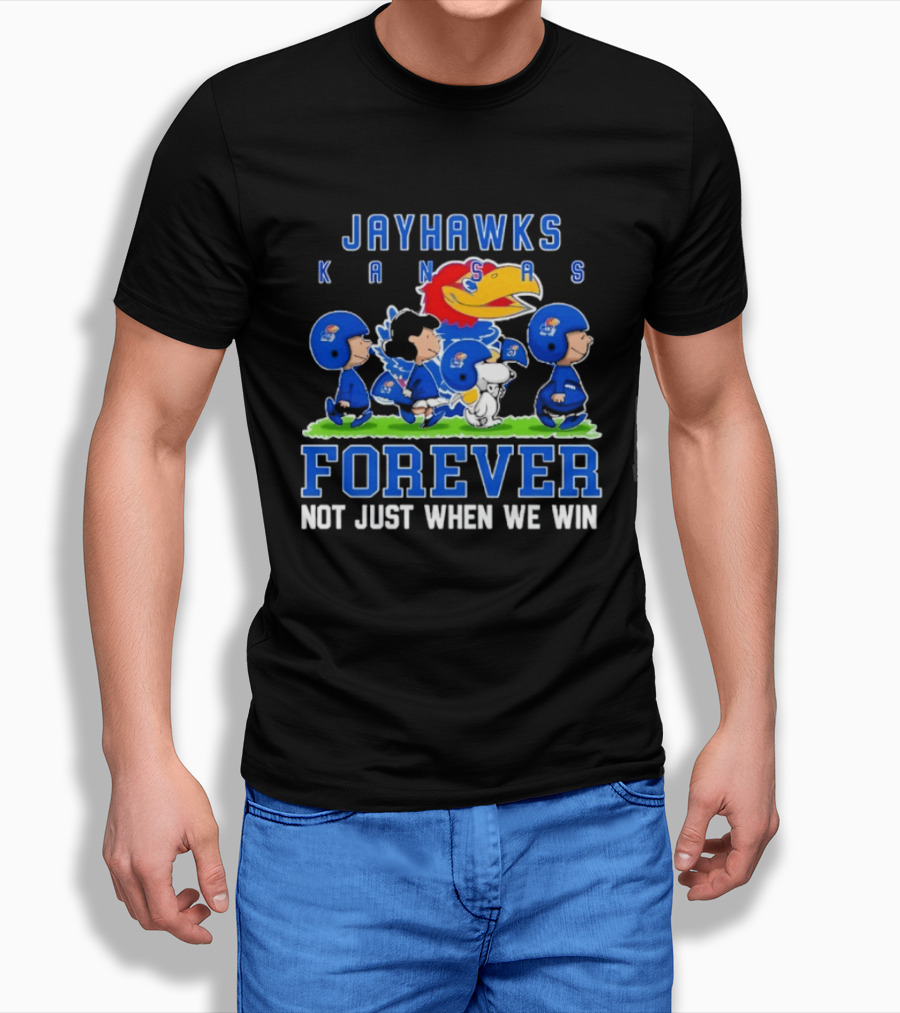 Kansas Jayhawks Peanuts Forever Loyalty Not Just When We Win T-Shirt