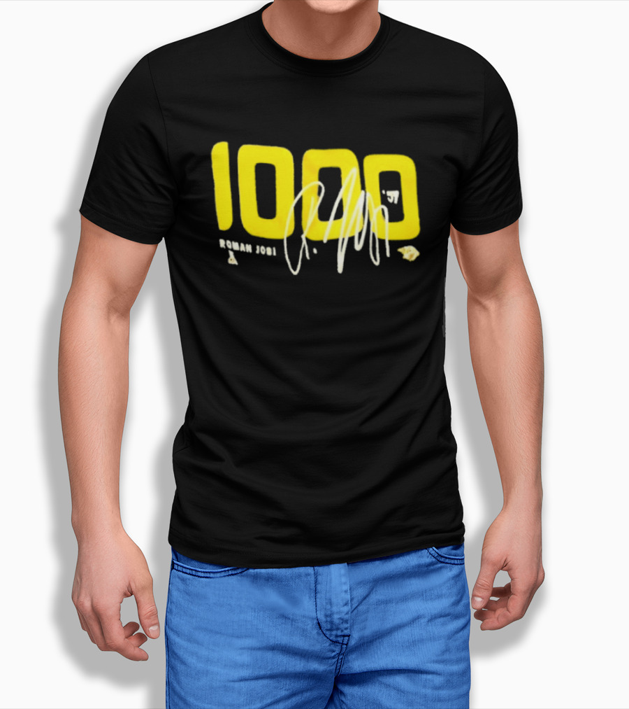 Nashville Predators Roman Josi 1000 Game Milestone Celebration T-Shirt