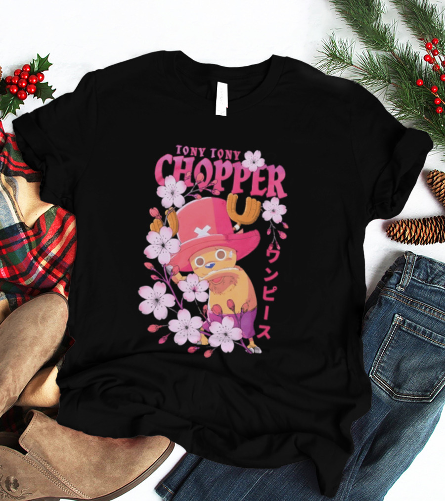 One Piece Tony Tony Chopper Sakura Blossom T-Shirt