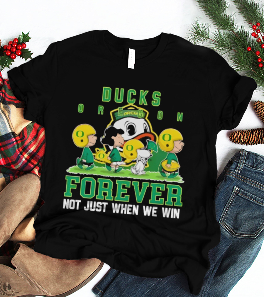 Oregon Ducks Peanuts Characters Forever Not Just When We Win T-Shirt