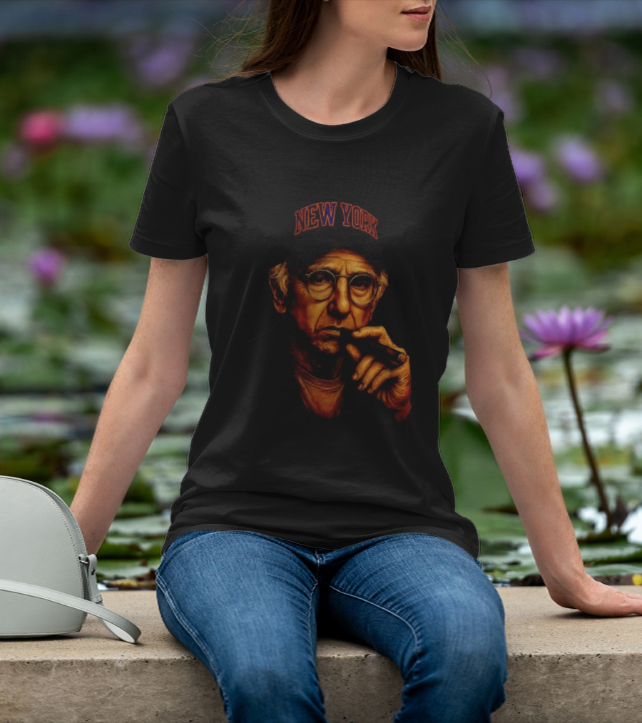 New York Hat Wearing Figure With Cigar Mood T-Shirt