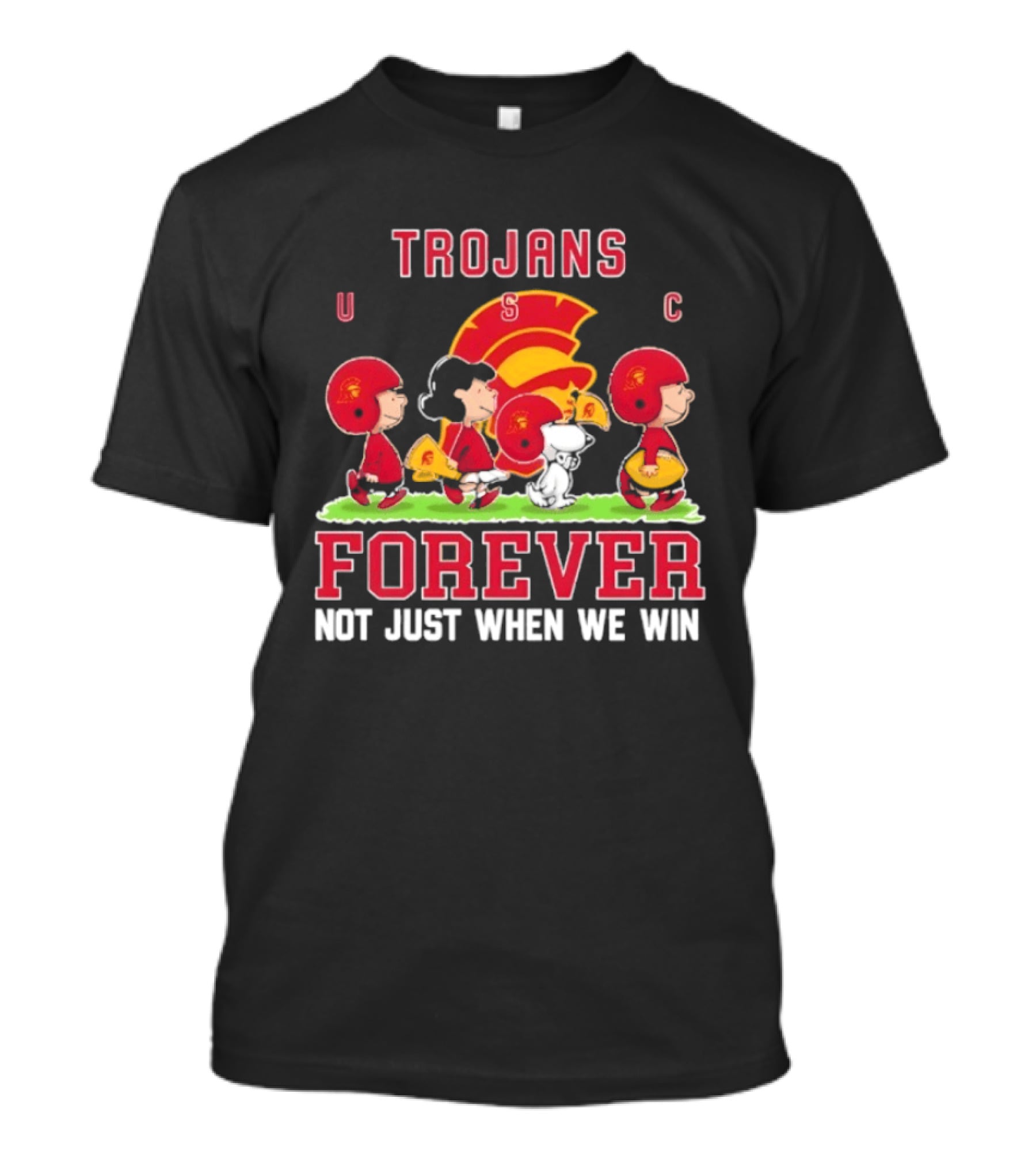 USC Trojans Peanuts Forever Not Just When We Win Charlie Brown Snoopy T-Shirt