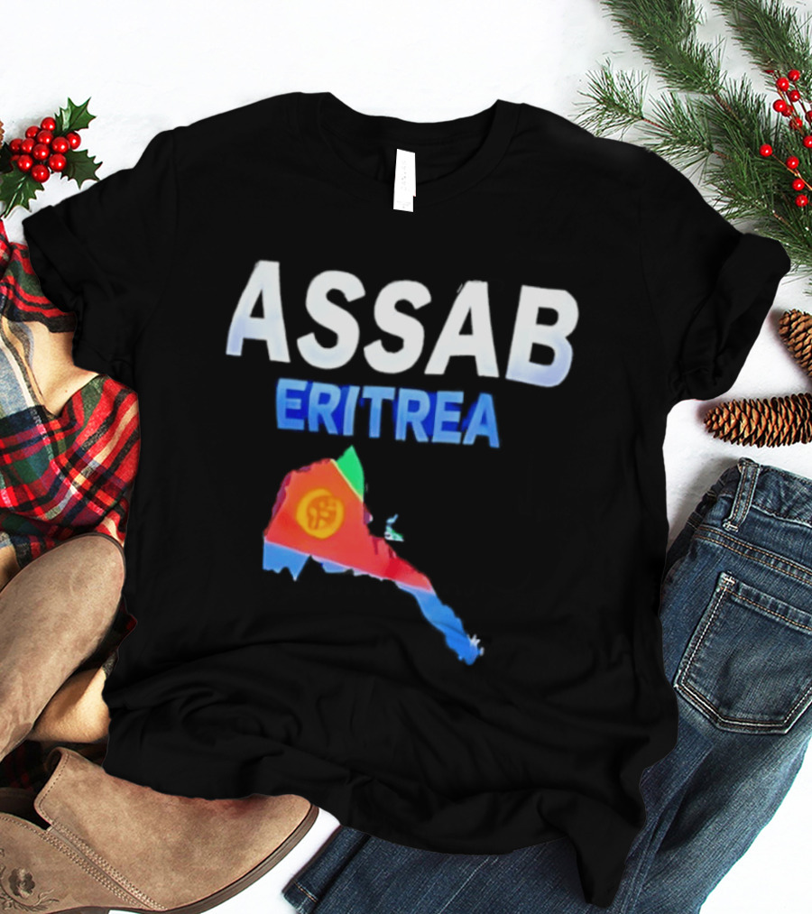 ASSAB Eritrea Map With Flag T-Shirt