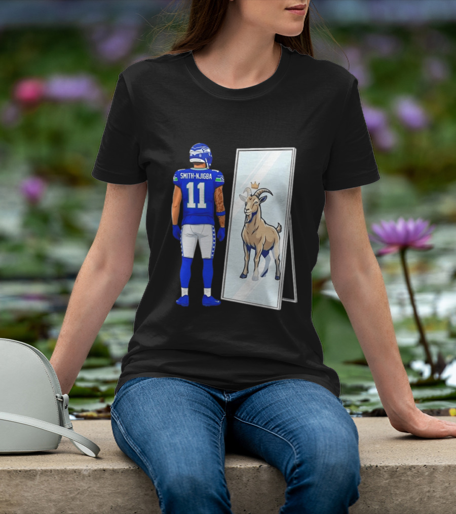 Jaxon Smith Njigba Seattle Seahawks Mirror Goat Football T-Shirt