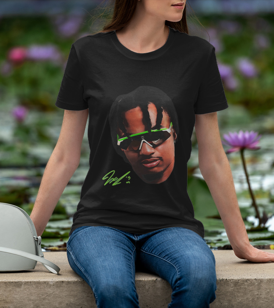 JSN Jaxon Smith Njigba Big Face Seattle Seahawks Football Sunglasses T-Shirt