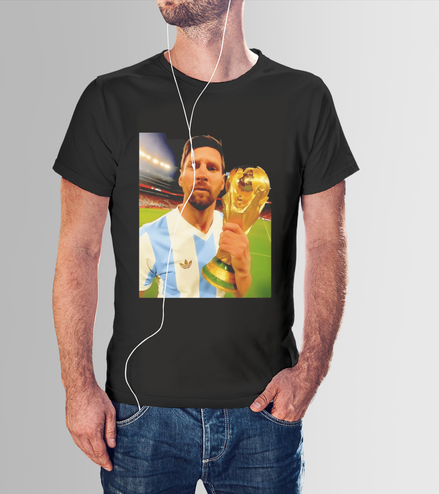Argentina World Cup Messi Trophy Victory T-Shirt