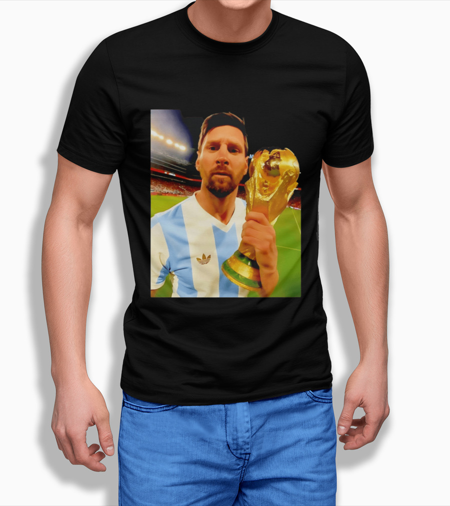 Argentina World Cup Messi Trophy Victory T-Shirt