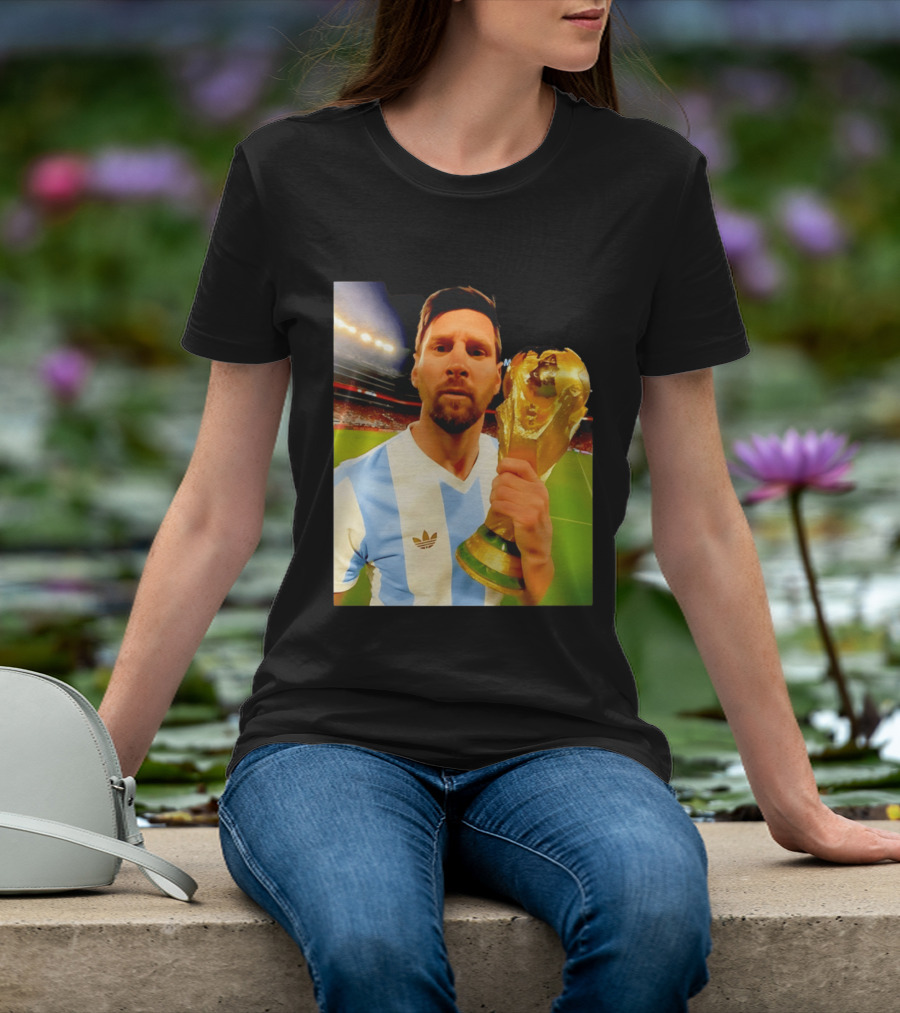 Argentina World Cup Messi Trophy Victory T-Shirt
