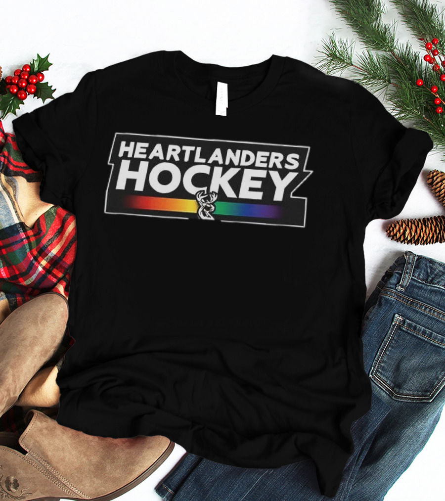 Heartlanders Hockey Rainbow Antler Pride T-Shirt