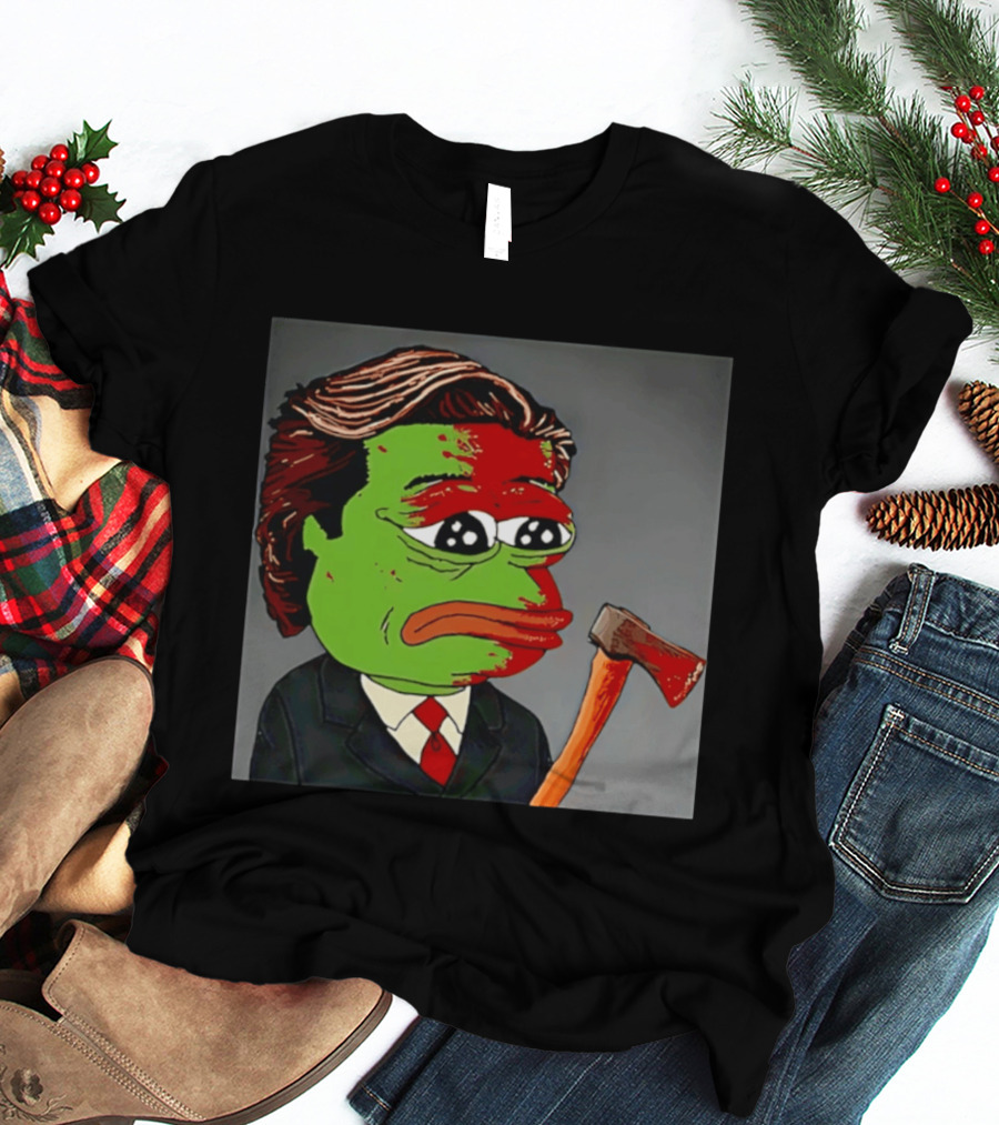 Pepe The Frog As Patrick Bateman With Axe Mashup T-Shirt