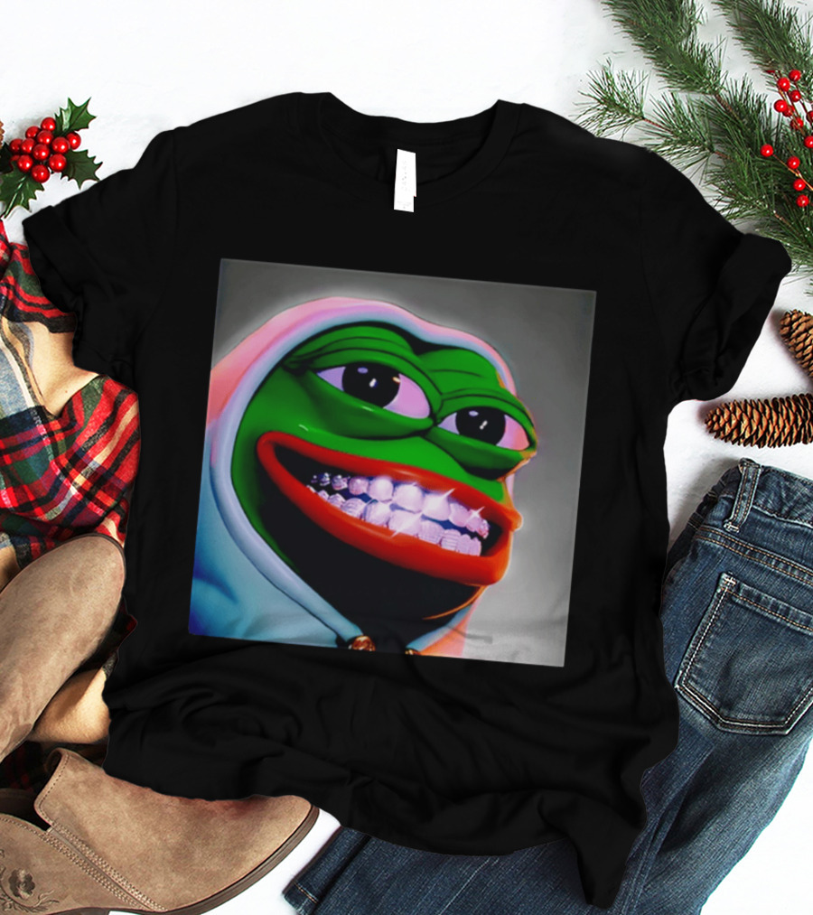 Pepe The Frog Diamond Teeth Drip T-Shirt