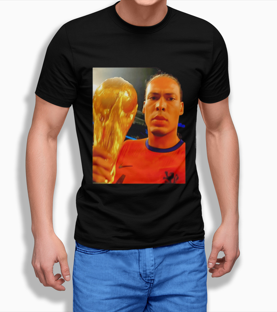 Virgil Van Liverpool Netherlands Trophy Celebration T-Shirt