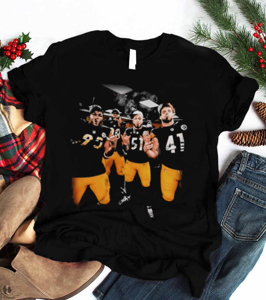 Steelers Players Number 93 51 41 In Black And Gold T-Shirt