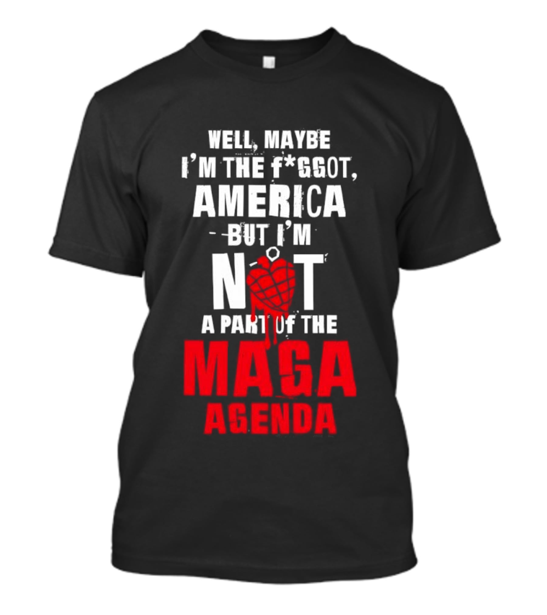 Well Maybe I'm The Fggot America But I'm Not A Part Of The Maga Agenda T-Shirt