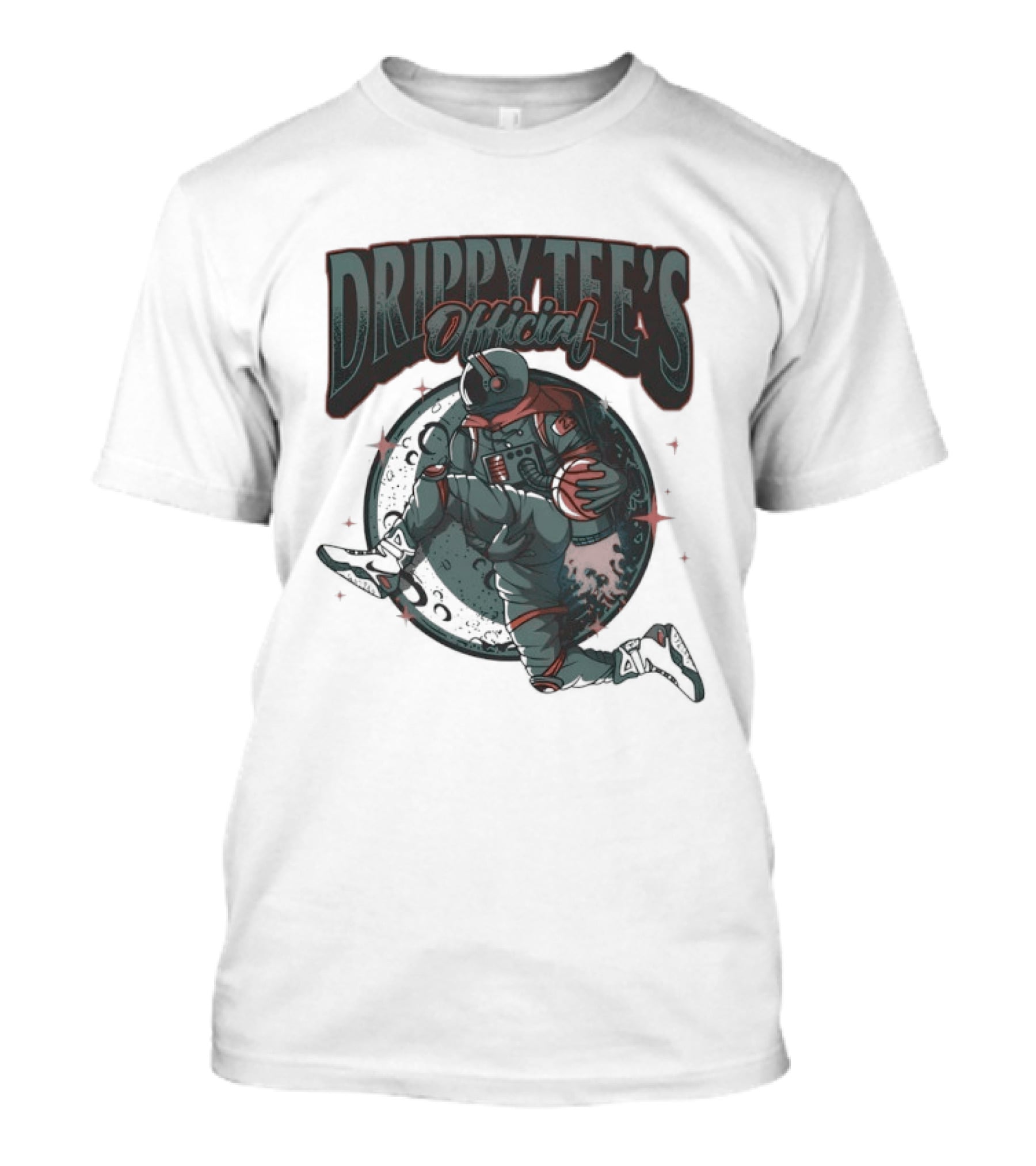 Drippy Tee's Official Astronaut Playing Basketball Sky Is The Limit Keep Your Head Up T-Shirt