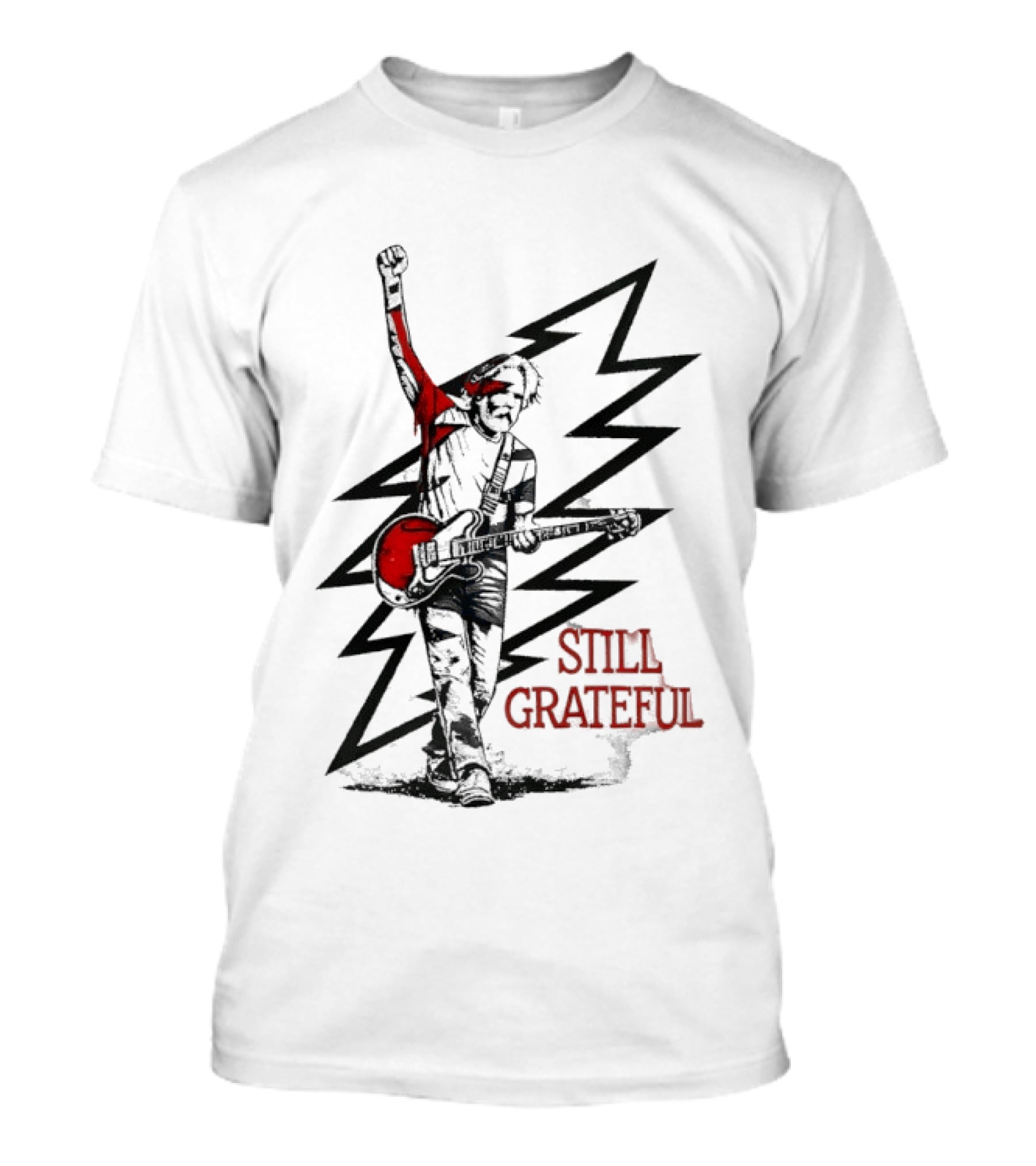 Bob Weir Holding Guitar Still Grateful White Lightning T-Shirt