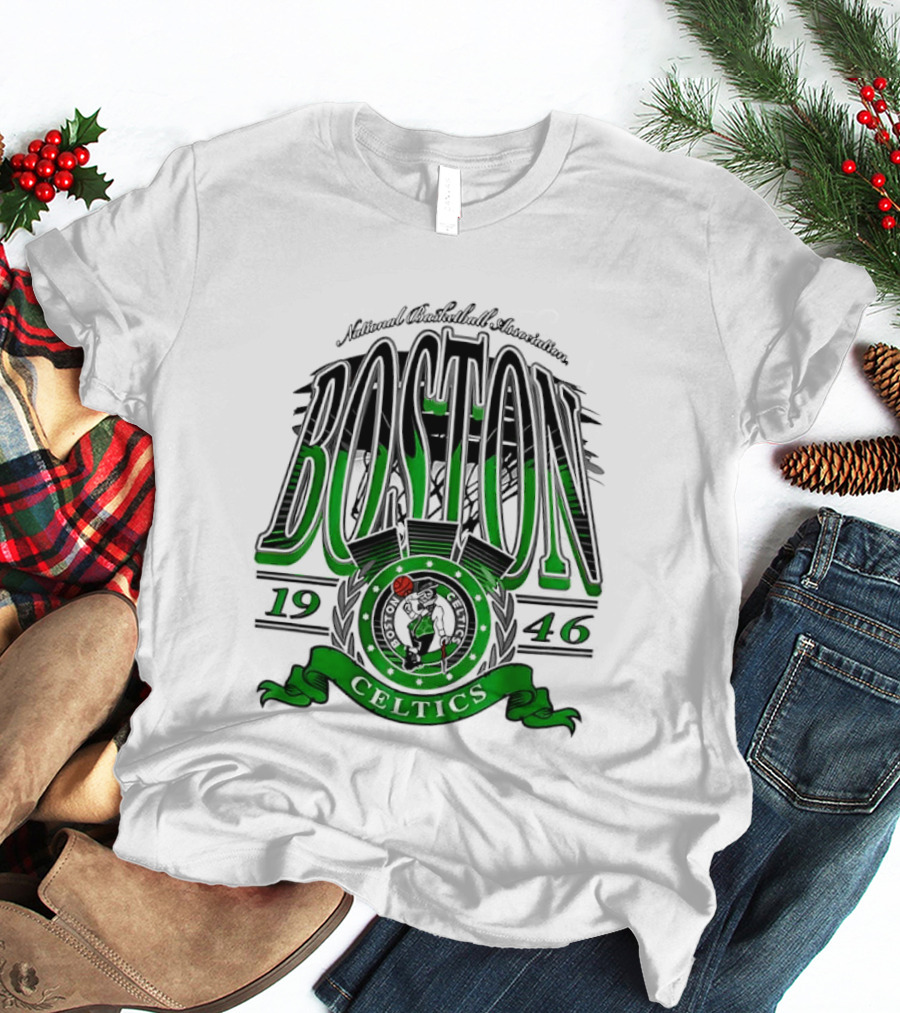 Boston Celtics National Basketball Association 1946 Team T-Shirt