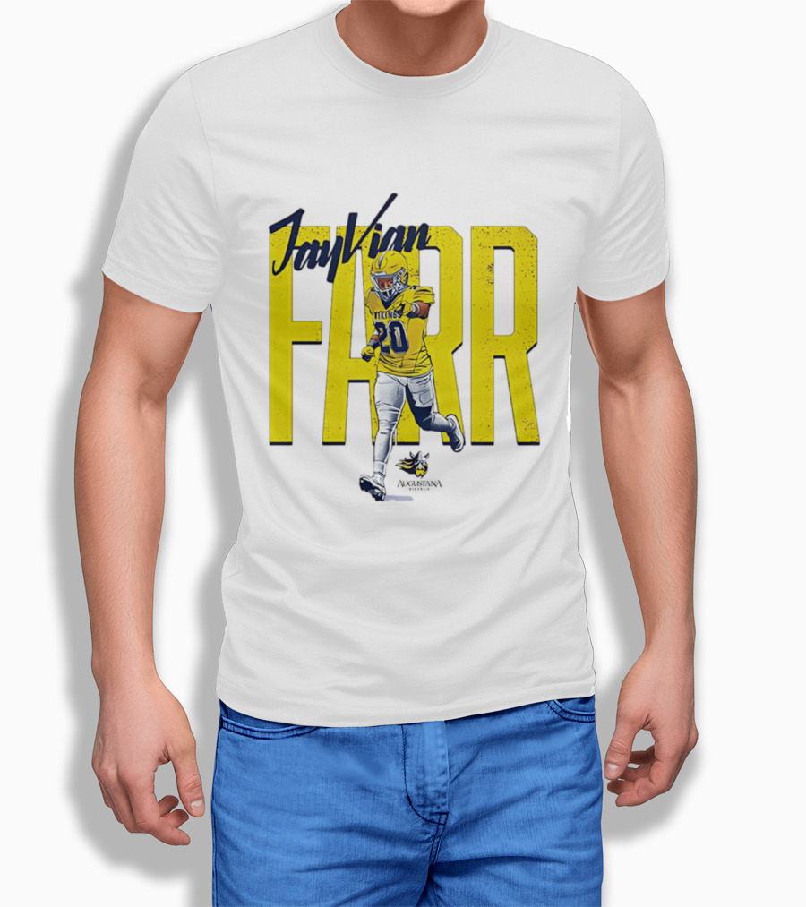 Jayvian Farr Vikings Football Caricature NCAA Number 20 T-Shirt