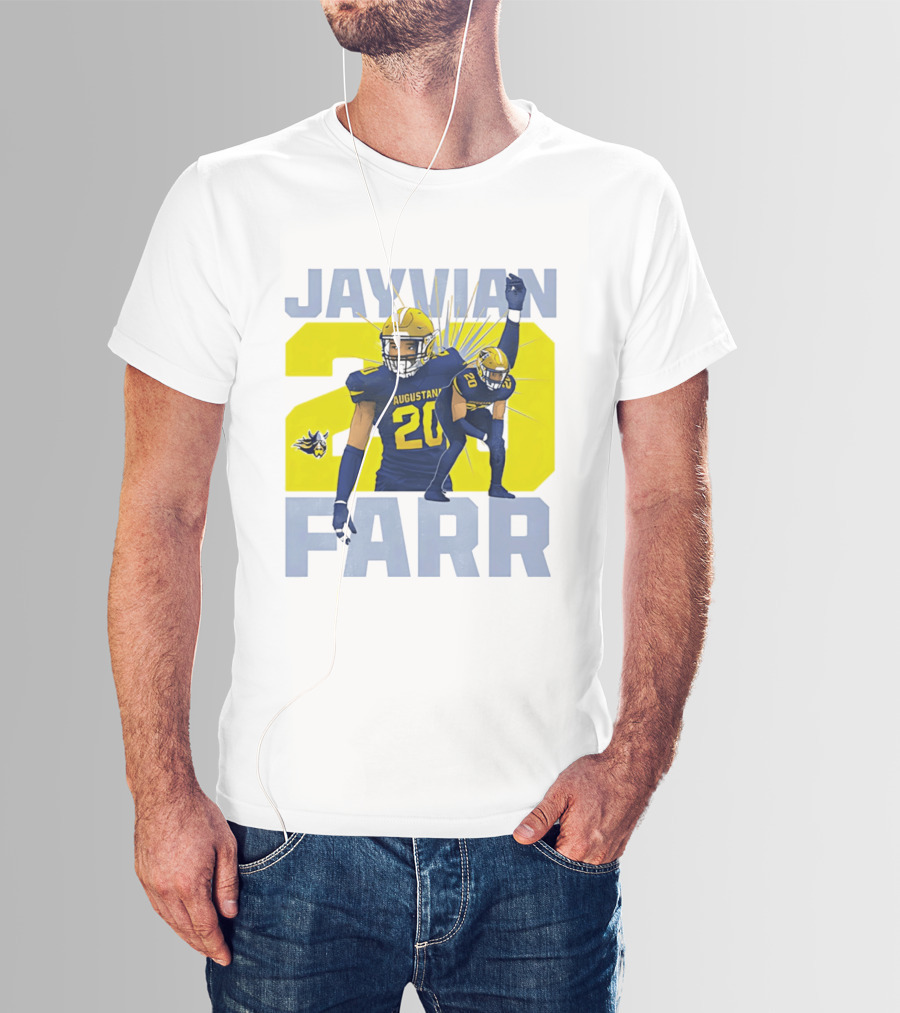 Augustana Jayvian Farr 20 NCAA Football Legends Collage T-Shirt
