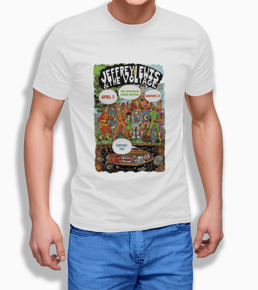 Jeffrey Lewis And The Voltage Newport KY Southgate House Revival April 5 T-Shirt