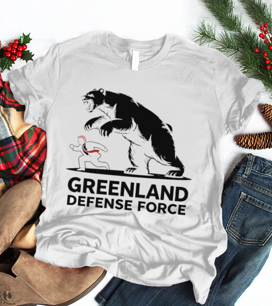 Greenland Defense Force Polar Bear And Man T-Shirt