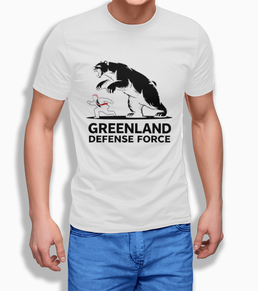 Greenland Defense Force Polar Bear And Man T-Shirt