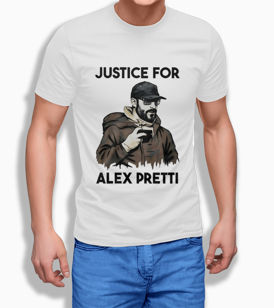 Justice For Alex Pretti Black Cap And Coffee Cup T-Shirt