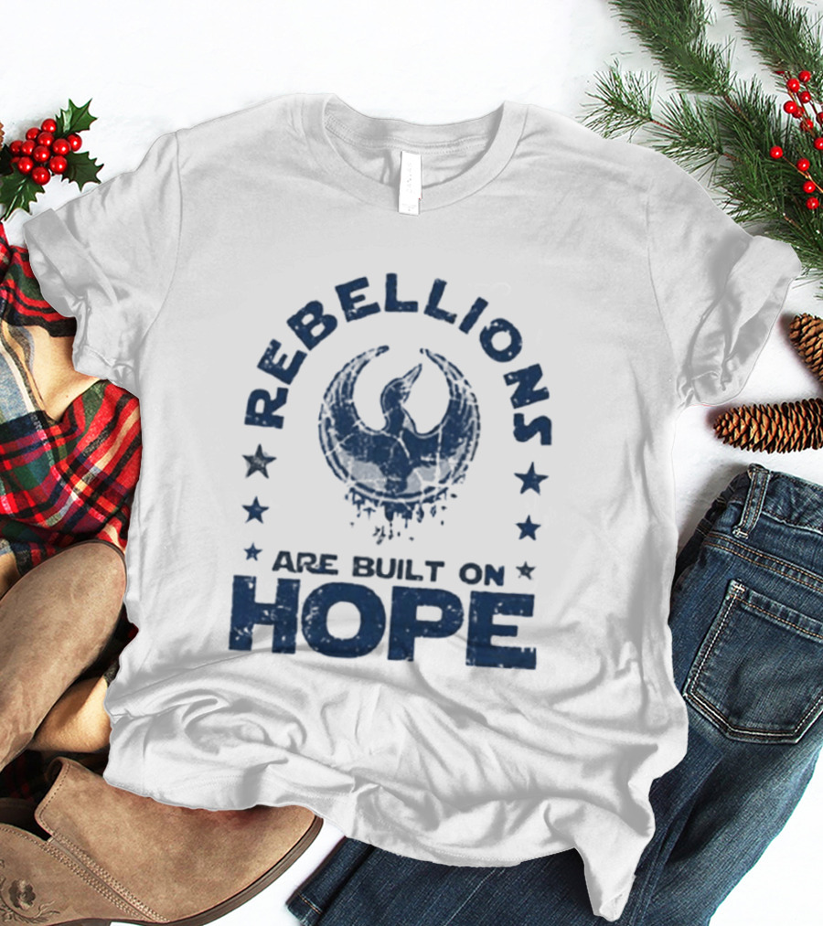 Rebellions Are Built On Hope Blue Distressed Star Wars Rebel Alliance T-Shirt