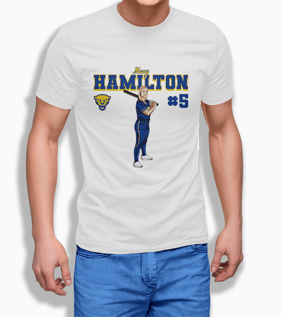 Macy Hamilton Pittsburgh Softball Caricature #5 T-Shirt