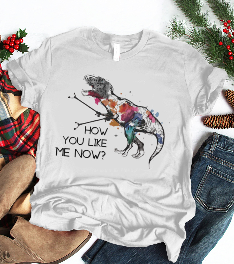 T Rex How You Like Me Now Paint Splatter T-Shirt
