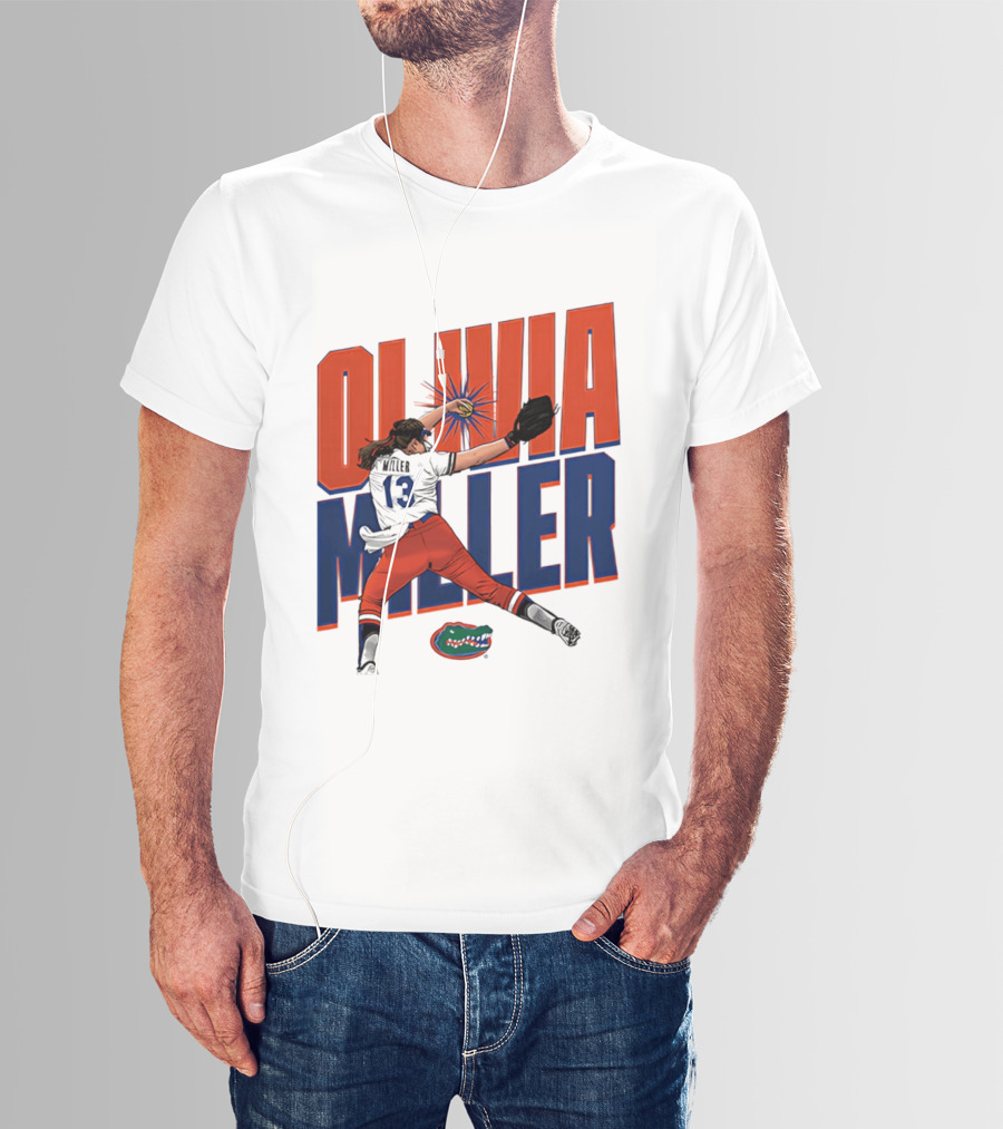Olivia Miller Florida Gators Softball NCAA Player Caricature T-Shirt