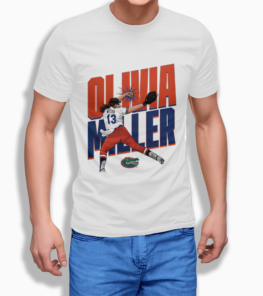Olivia Miller Florida Gators Softball NCAA Player Caricature T-Shirt