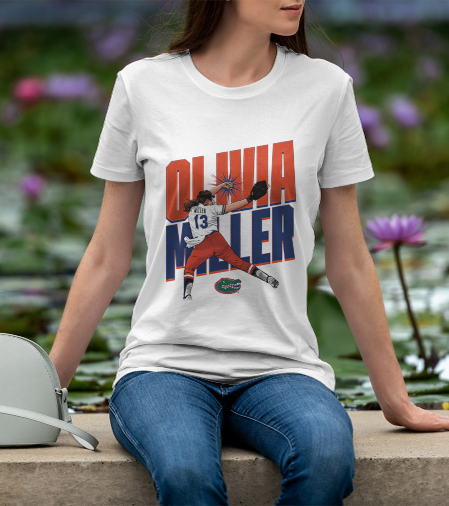 Olivia Miller Florida Gators Softball NCAA Player Caricature T-Shirt