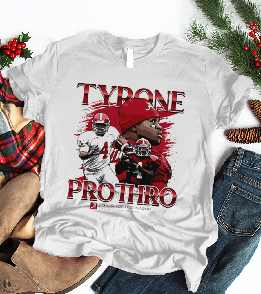 Tyrone Prothro University Of Alabama Football Icon NCAA Legends T-Shirt