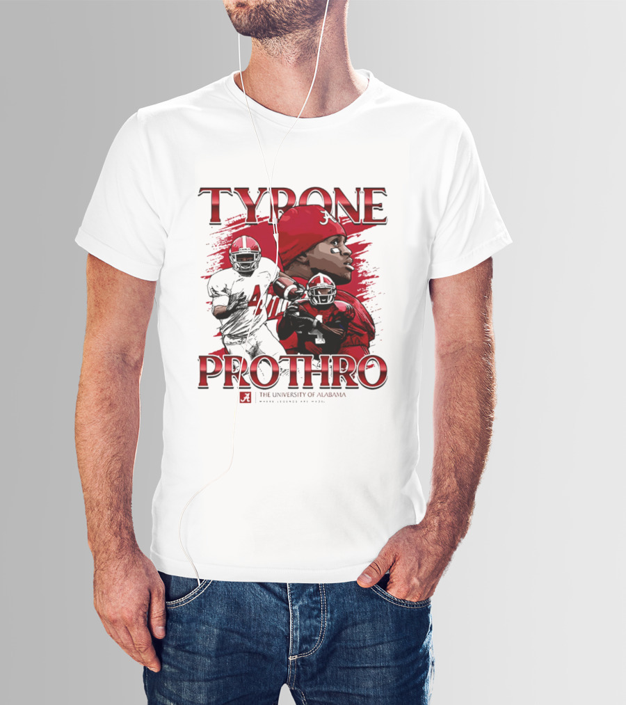 Tyrone Prothro University Of Alabama Football Icon NCAA Legends T-Shirt