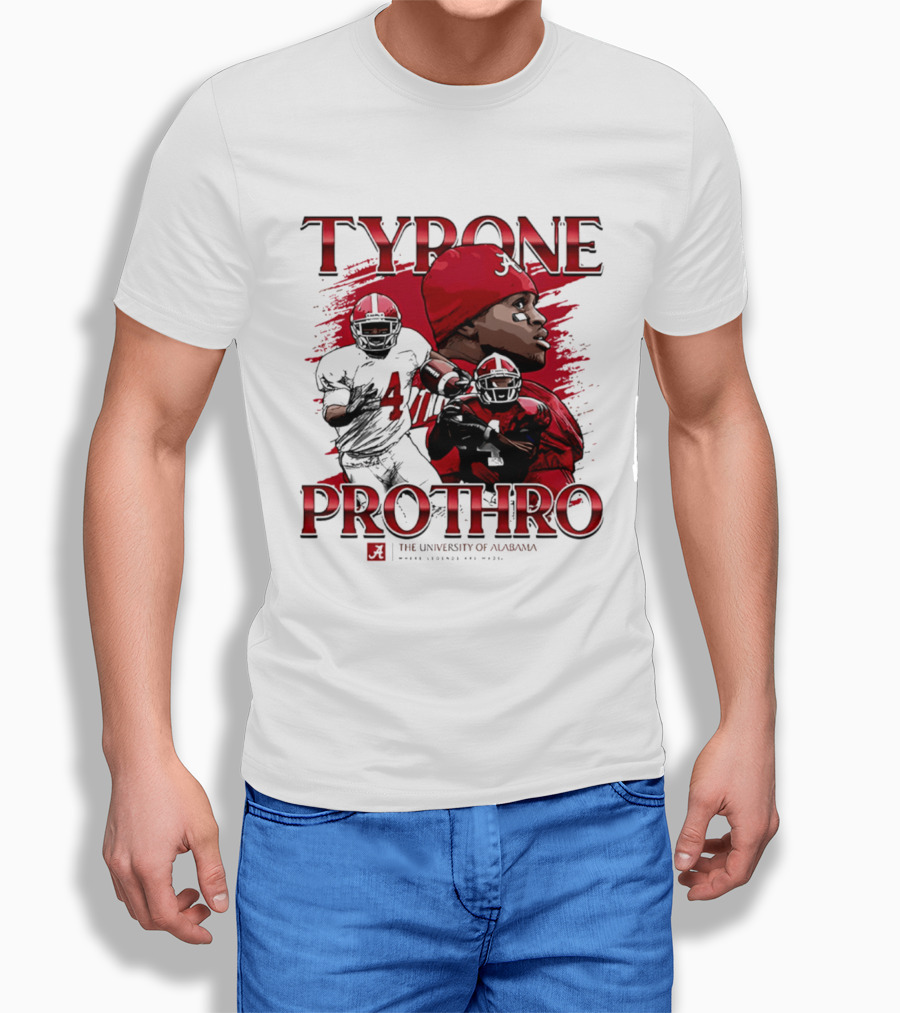 Tyrone Prothro University Of Alabama Football Icon NCAA Legends T-Shirt