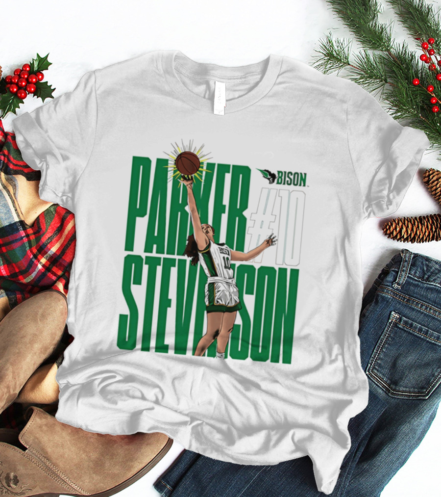 Parker Stevenson OKBU Bison #10 Basketball NCAA Caricature T-Shirt