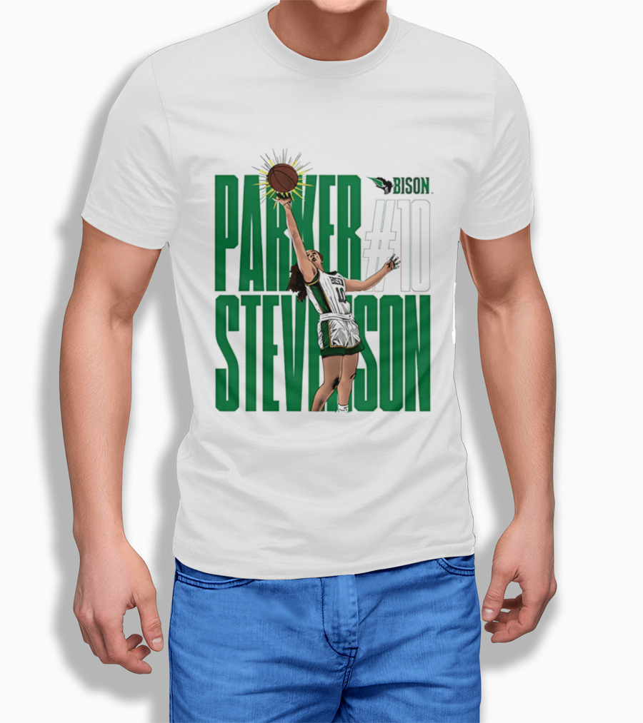 Parker Stevenson OKBU Bison #10 Basketball NCAA Caricature T-Shirt