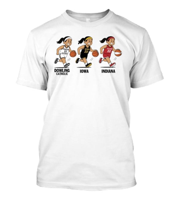Caitlin Clark Evolution Dowling Catholic Iowa Indiana Basketball T-Shirt