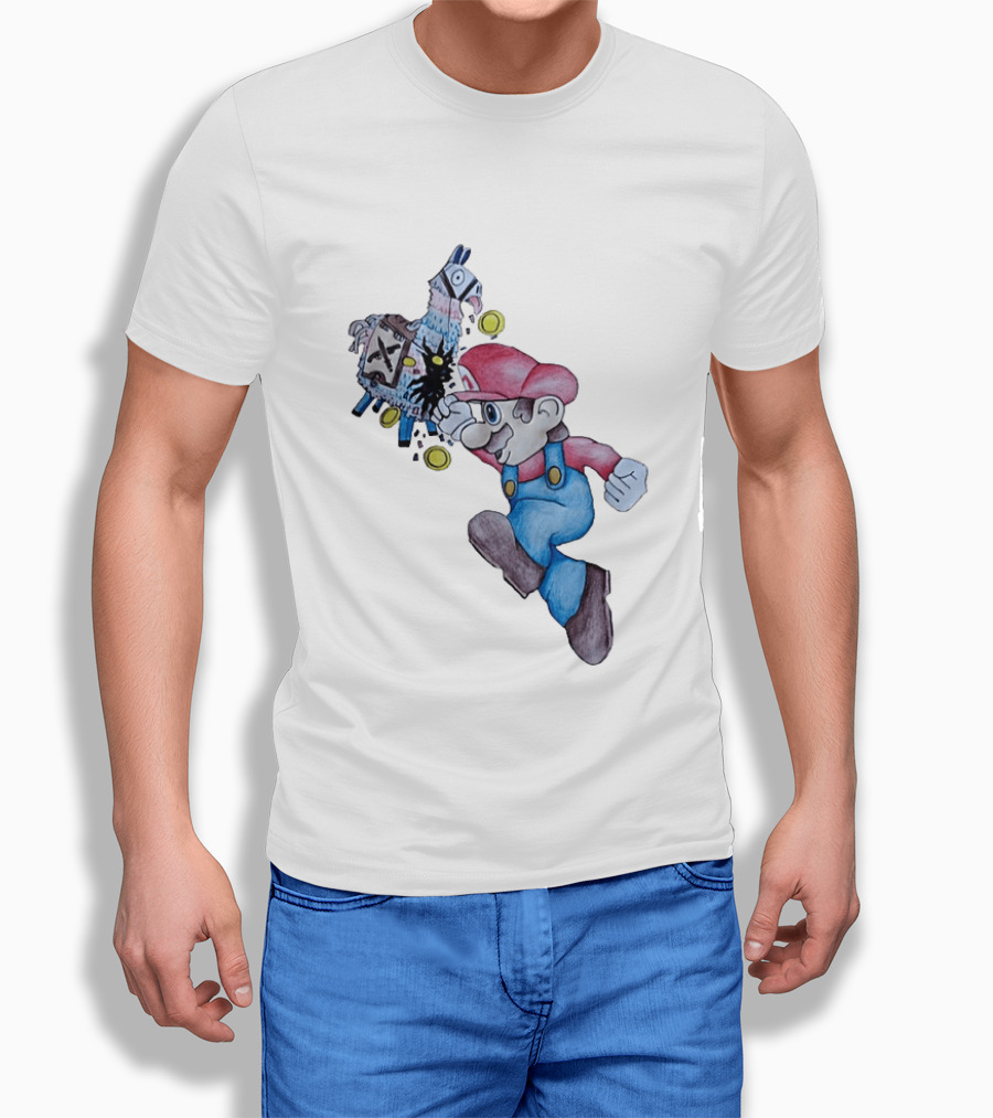 Super Mario Llama Coins Jumping T-Shirt