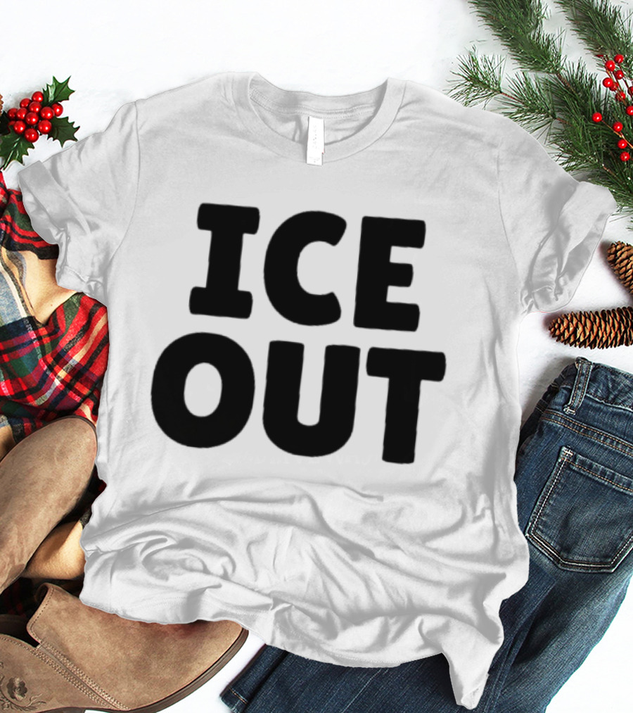USA People Support ICE OUT Message T-Shirt
