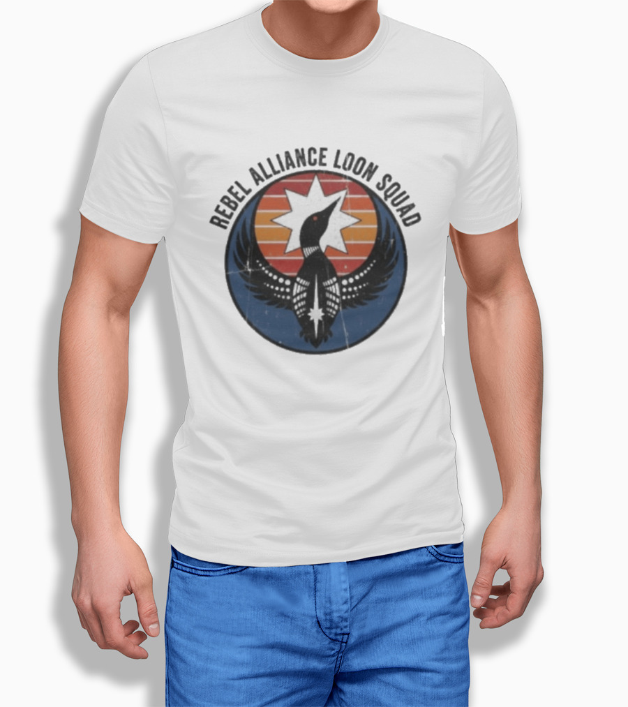 Rebel Alliance Loon Squad Star Emblem Vintage Retro Circle T-Shirt