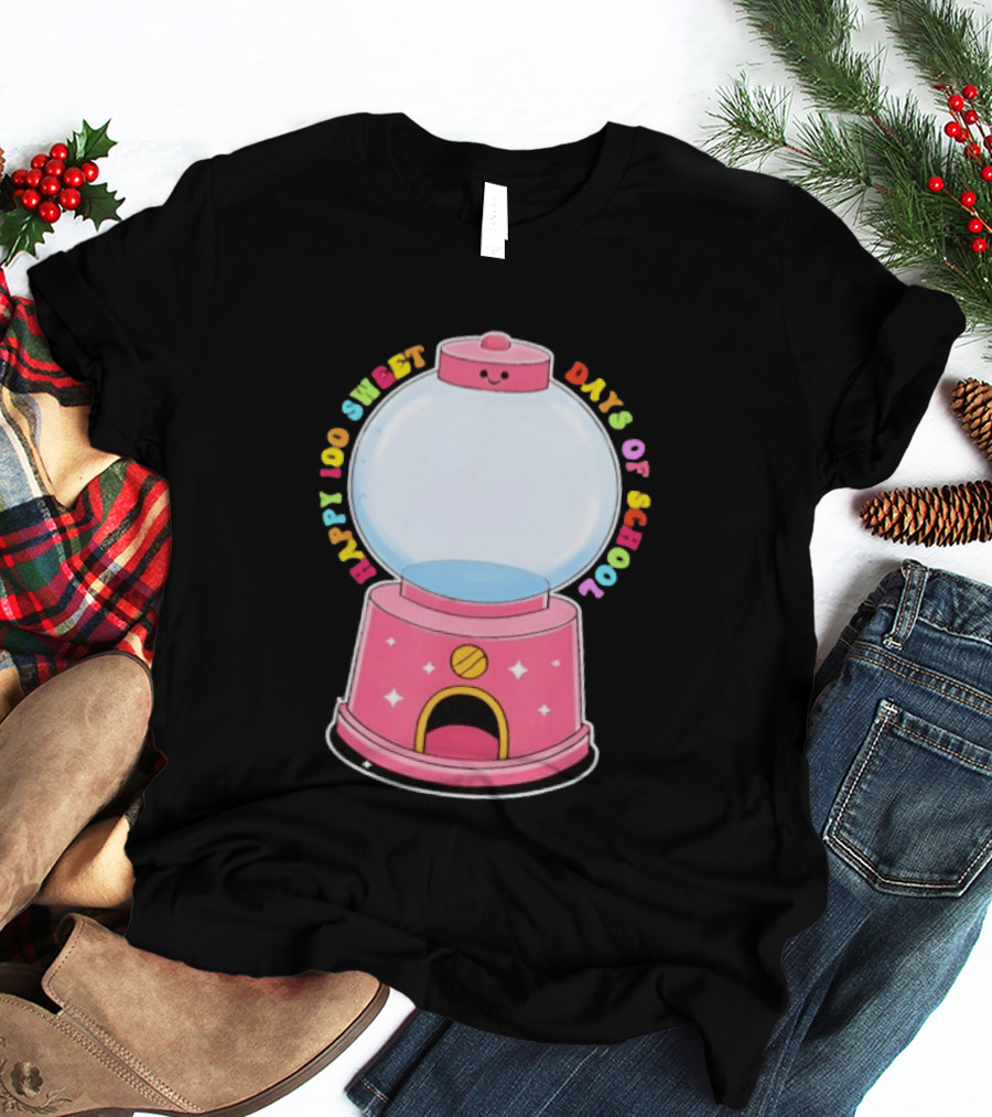 Happy 100 Sweet Days Of School Gumball Machine T-Shirt