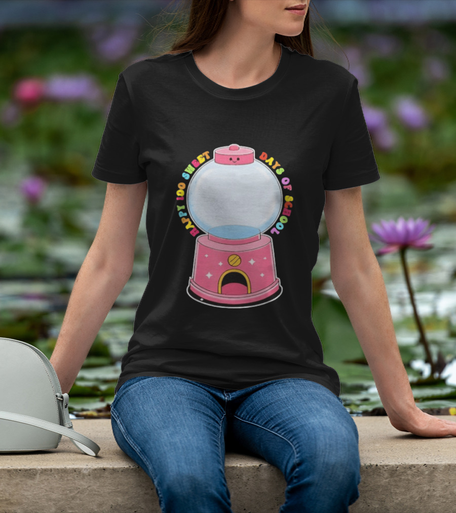 Happy 100 Sweet Days Of School Gumball Machine T-Shirt